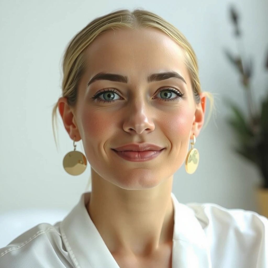 Radiant woman with glowing skincare